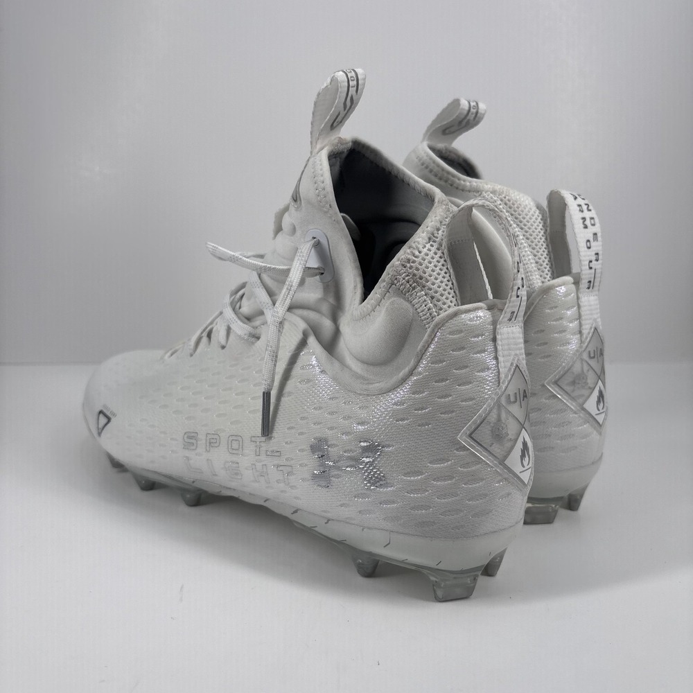 Under Armour Spotlight Lux MC 2.0 Football Cleats Men's US 13 White‎ Lightweight - Picture 11 of 16
